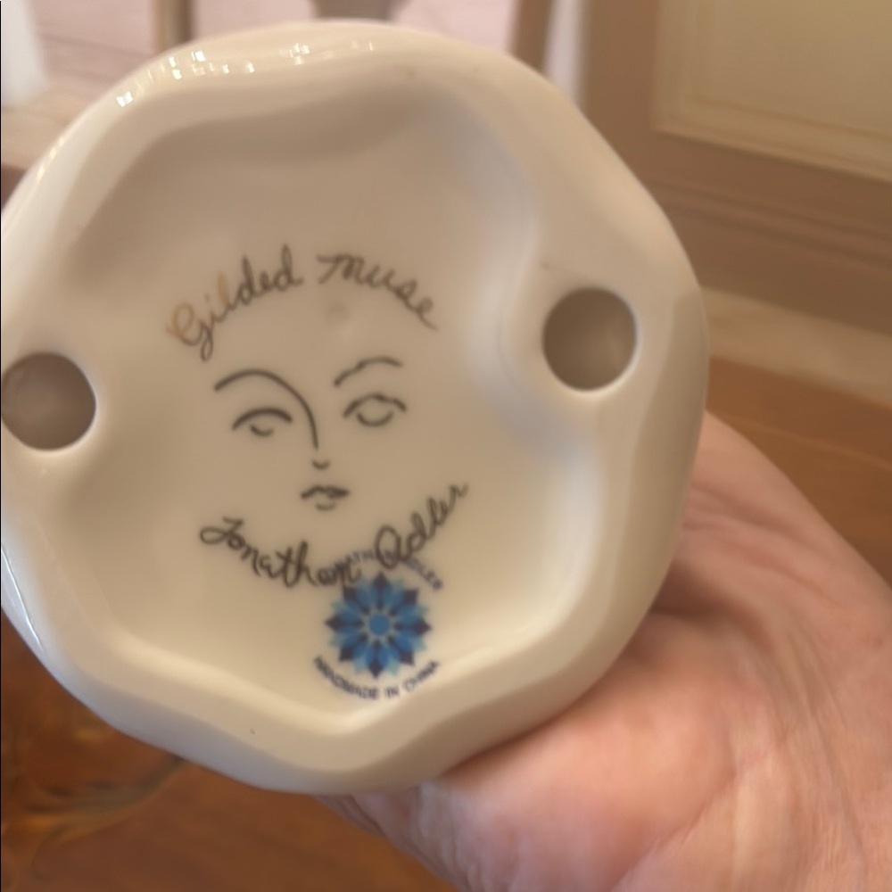 Jonathan Adler White Ceramic Face Holder